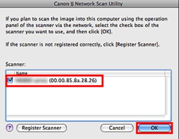 Canon ij Network Scan Utility